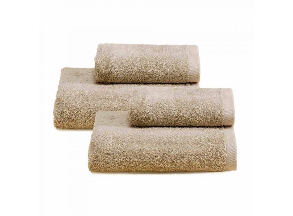Servicio de 2 pares de toallas de baño en algodón Spguna - Vuitton Viadurini