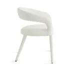 2 sillones tapizados en tela bouclé con estructura revestida - Domenica Viadurini