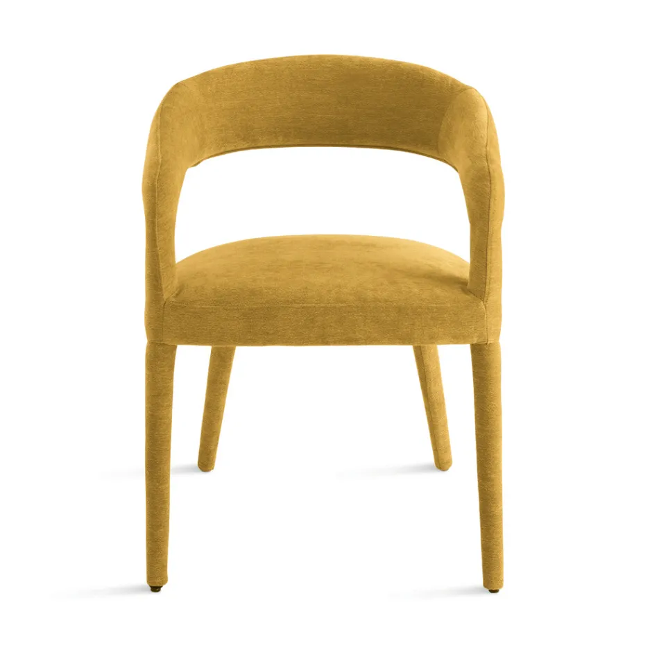 2 sillones tapizados en tela bouclé con estructura revestida - Domenica Viadurini