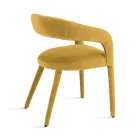 2 sillones tapizados en tela bouclé con estructura revestida - Domenica Viadurini