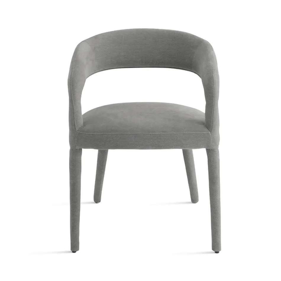 2 sillones tapizados en tela bouclé con estructura revestida - Domenica Viadurini