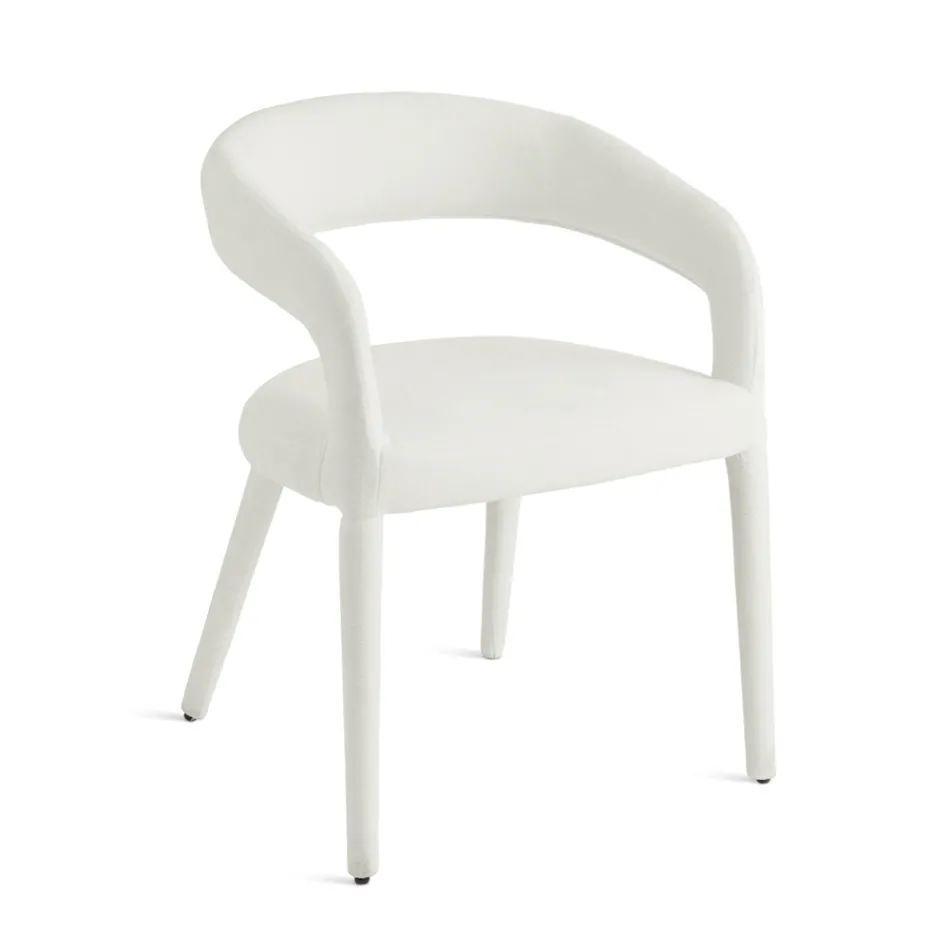 2 sillones tapizados en tela bouclé con estructura revestida - Domenica Viadurini