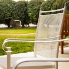 2 sillones de jardín de metal de diseño clásico fabricados en Italia - Solis Viadurini