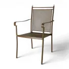 2 sillones de jardín de metal de diseño clásico fabricados en Italia - Solis Viadurini