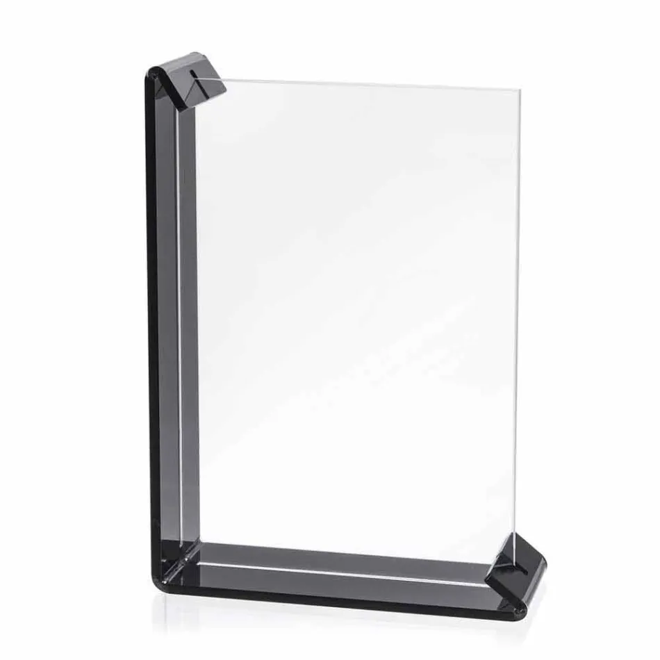 Marco de fotos de 2 mesas múltiples en plexiglás de colores o con madera - Menelao Viadurini