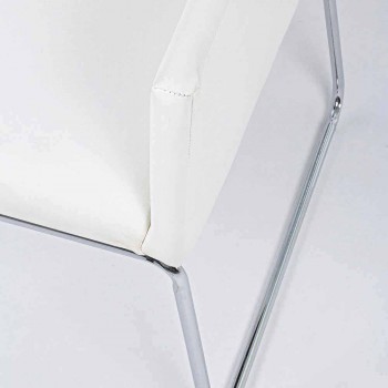 2 Sillas con Reposabrazos Revestidos en Polipiel Diseño Moderno Homemotion - Farra