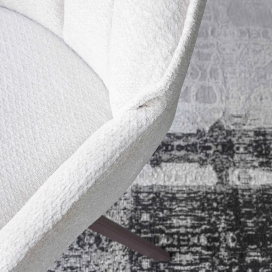 2 sillas de interior en metal bronce con asiento de tela Bliss - Varen Viadurini