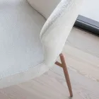 2 sillas de interior de metal con asiento de tela Bliss - Avenia Viadurini