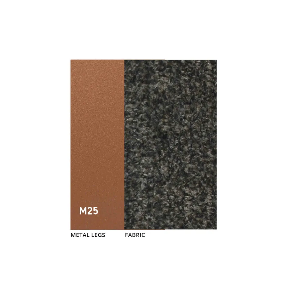 2 sillas de interior de metal con asiento de tela Bliss - Avenia Viadurini