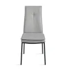 2 sillas tapizadas en tela colorida y estructura metálica - Fabrizio Viadurini