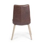 2 sillas modernas de estilo industrial cubiertas en polipiel Homemotion - Riella Viadurini