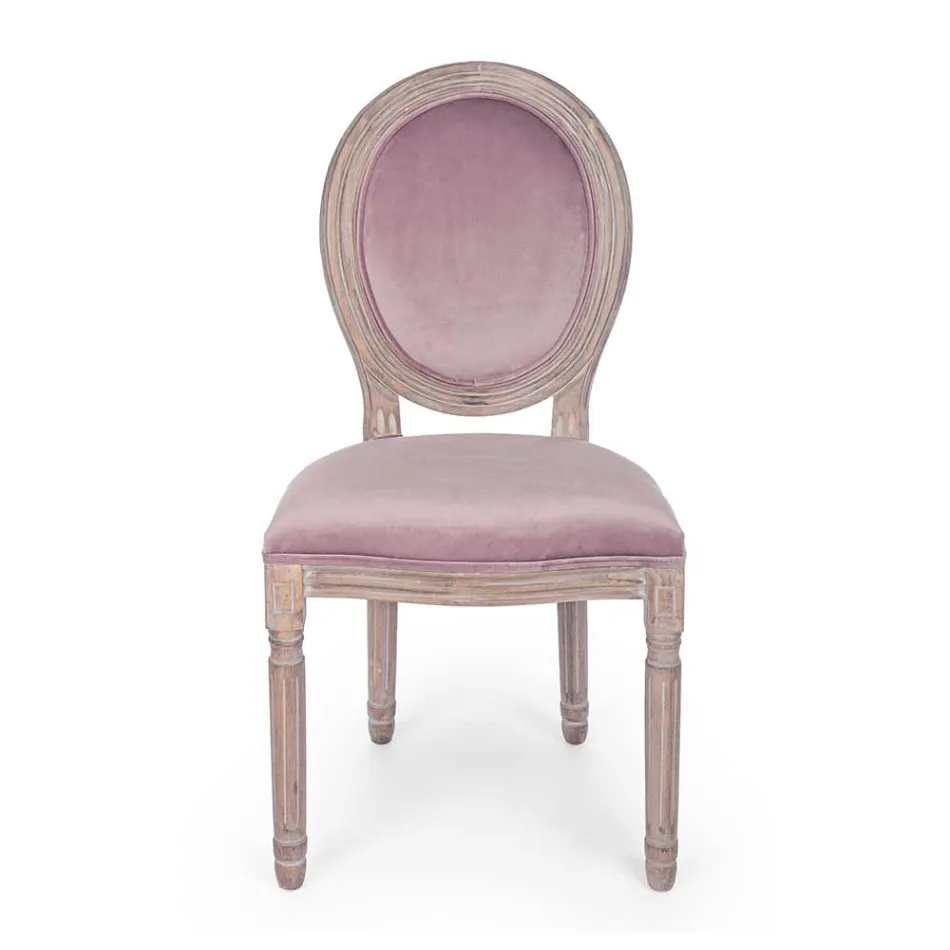 2 sillas de comedor de diseño clásico en poliéster Homemotion - Dalida Viadurini