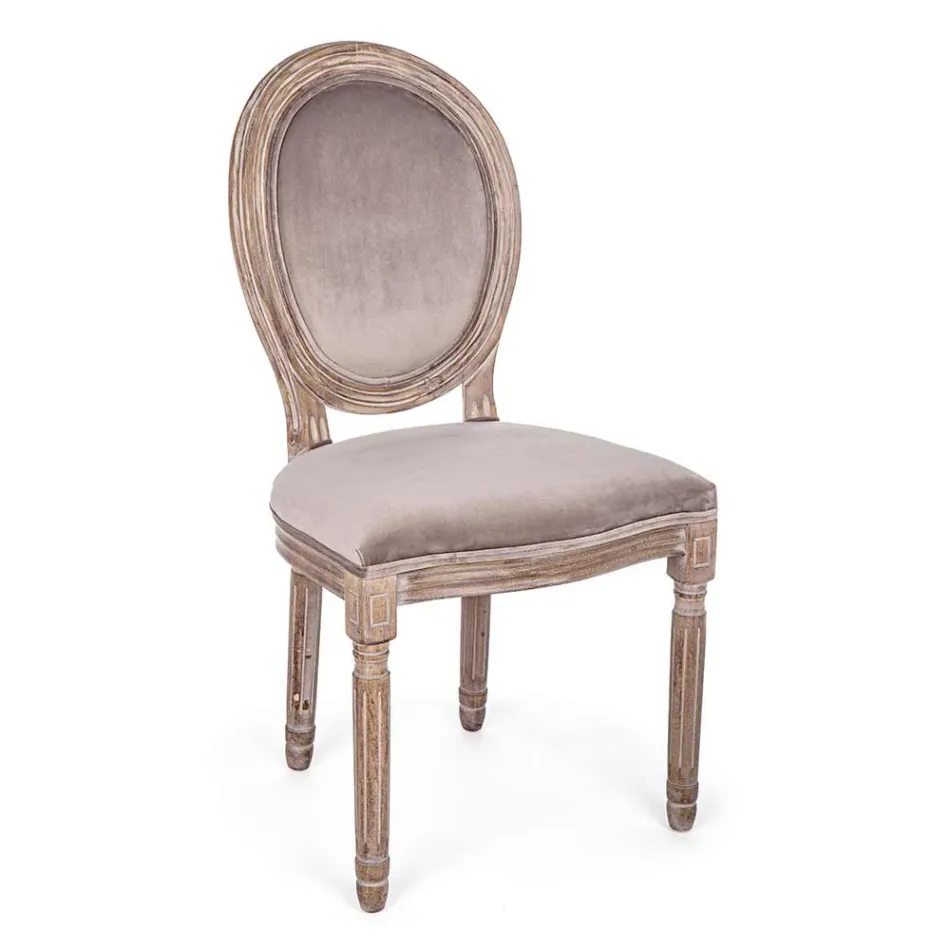 2 sillas de comedor de diseño clásico en poliéster Homemotion - Dalida Viadurini