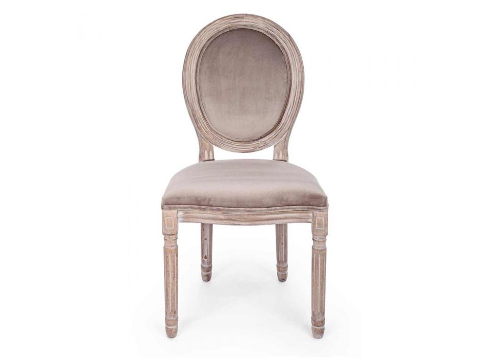 2 sillas de comedor de diseño clásico en poliéster Homemotion - Dalida Viadurini