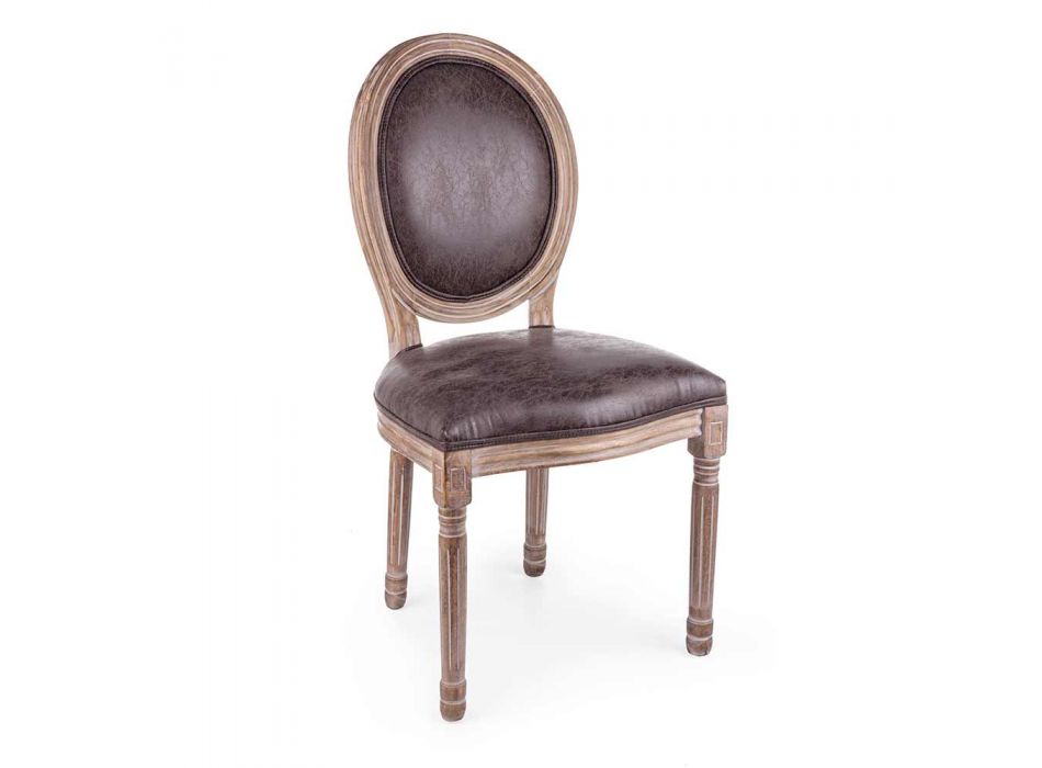 2 sillas de comedor de diseño clásico en poliéster Homemotion - Dalida Viadurini