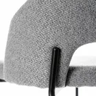 2 Taburetes de Interior con Asiento y Respaldo de Tela y Patas de Metal - Playa Viadurini
