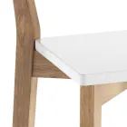 2 taburetes de salón de madera maciza - Plata Viadurini