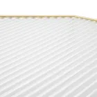 2 Mesas telefónicas en hierro dorado y tapa de cristal - Papa Viadurini