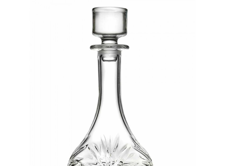 4 Botellas con Tapón de Vino de Diseño Redondo en Cristal Ecológico - Daniele Viadurini