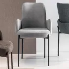 4 sillones en tela de color y estructura de metal pintado - Lamberta Viadurini