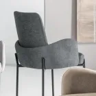 4 sillones en tela de color y estructura de metal pintado - Lamberta Viadurini