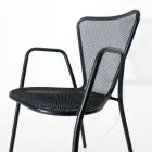 4 sillones de metal de diseño moderno para exteriores, fabricados en Italia - Varmo Viadurini