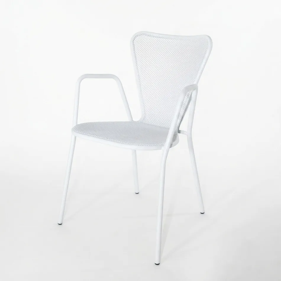 4 sillones de exterior de metal de diseño moderno fabricados en Italia - Varmo Viadurini
