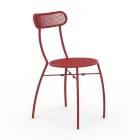 4 sillas de jardín de metal en diferentes colores Made in Italy - Hedge Viadurini