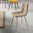 4 sillas de salón con asientos de tela en diferentes colores - Actual Viadurini