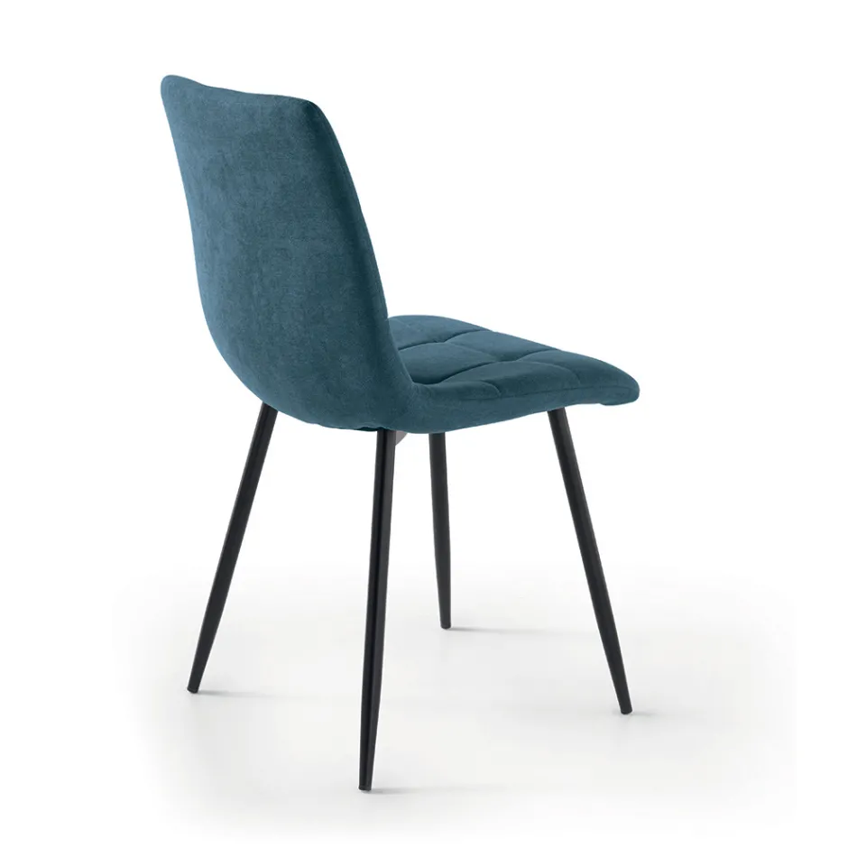 4 sillas de salón con asientos de tela en diferentes colores - Actual Viadurini