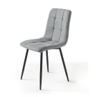 4 sillas de salón con asientos de tela en diferentes colores - Actual Viadurini