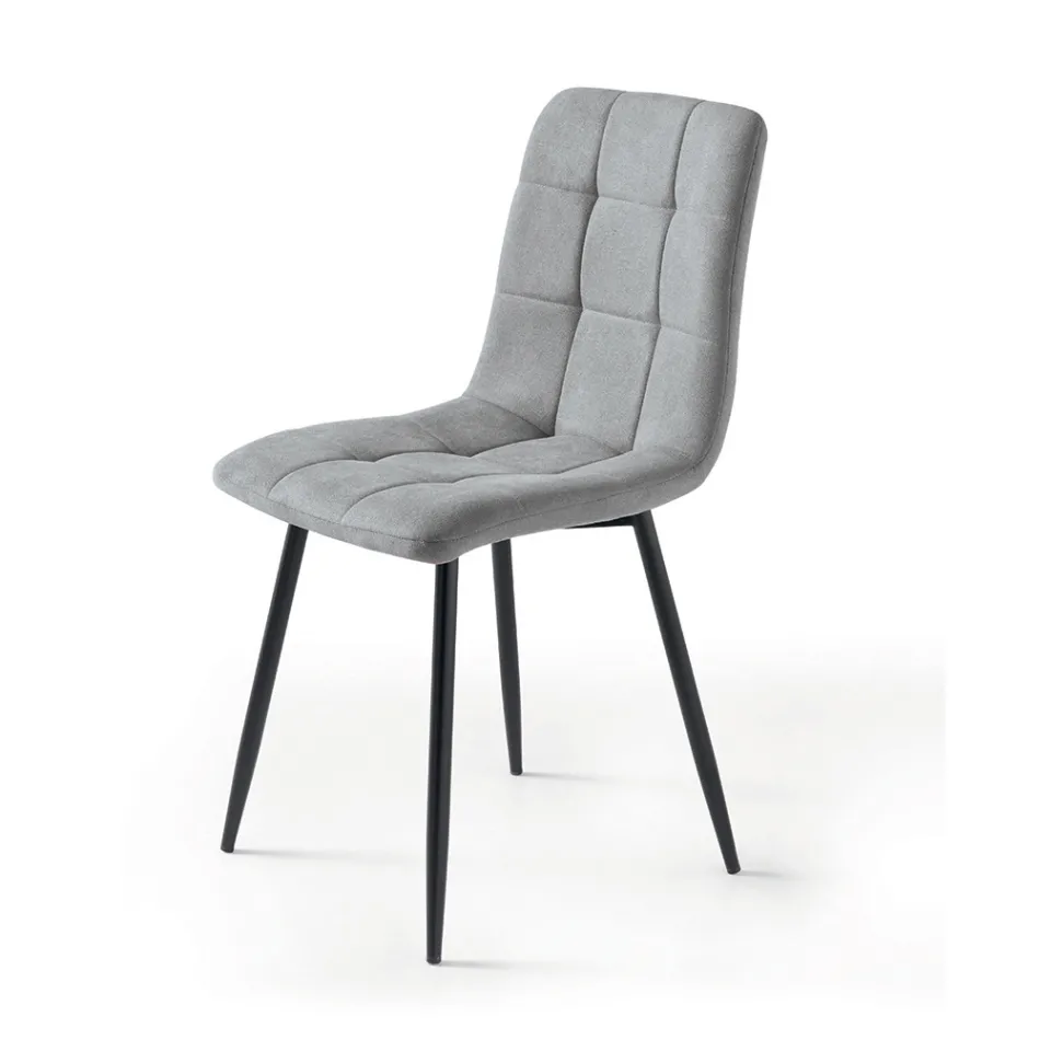 4 sillas de salón con asientos de tela en diferentes colores - Actual Viadurini