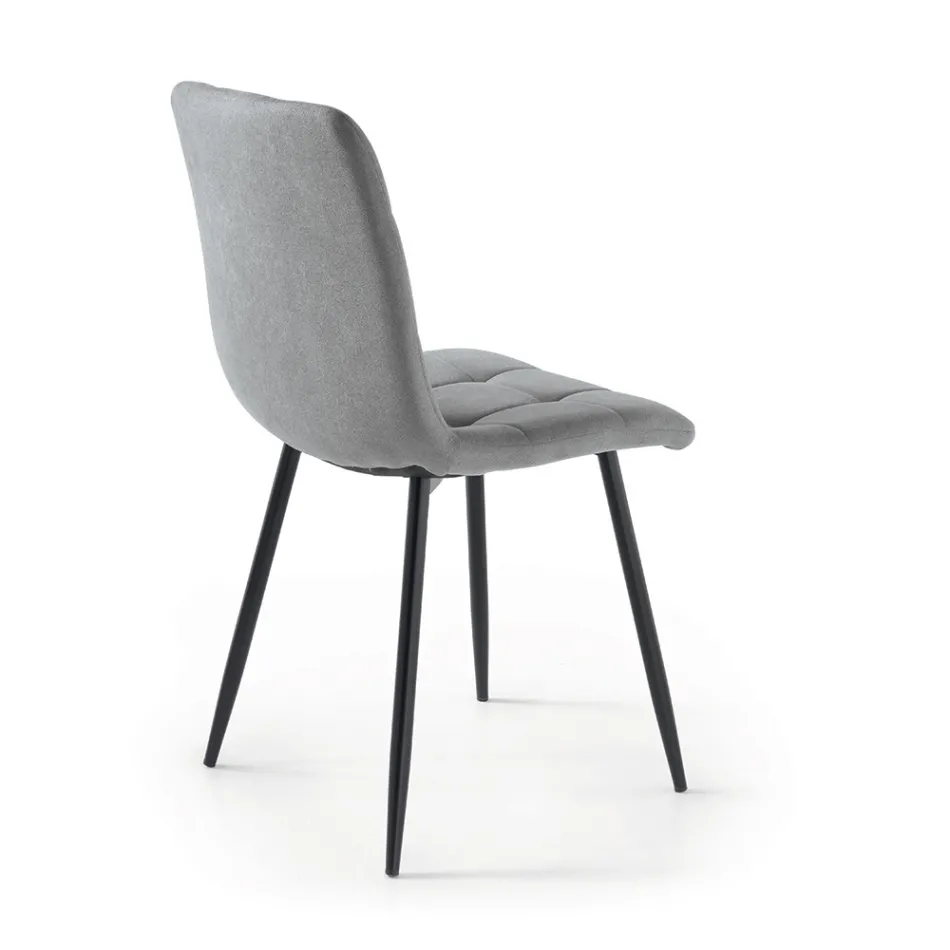 4 sillas de salón con asientos de tela en diferentes colores - Actual Viadurini