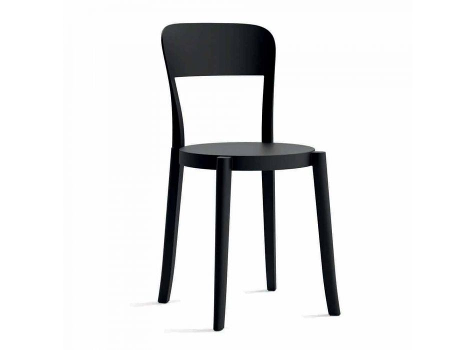 4 sillas de polipropileno apilables para exterior Made in Italy Design - Alexus