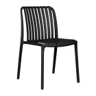 4 sillas de jardín apilables de polipropileno y fibra de vidrio - Orelia Viadurini