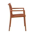 4 sillas de jardín apilables de polipropileno resistente a los rayos UV - Ondara Viadurini