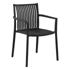 4 sillas de jardín apilables de polipropileno resistente a los rayos UV - Ondara Viadurini