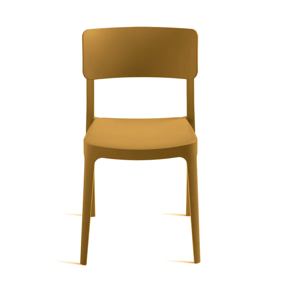 4 sillas apilables de polipropileno para salón en diferentes colores - Slancio Viadurini