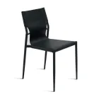 4 sillas de polipiel de colores con base de metal pintado - Comedia Viadurini