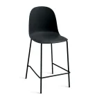 4 taburetes para salón de polipropileno con estructura metálica - Dinamo Viadurini