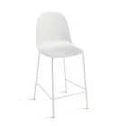 4 taburetes para salón de polipropileno con estructura metálica - Dinamo Viadurini