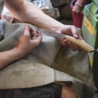 6 cuchillos de carne hechos a mano en cuerno o madera Made in Italy - Zuzana Viadurini