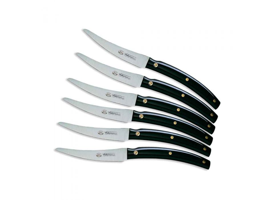 6 cuchillos de mesa Convivio Nuovo Berti exclusivos para Viadurini - Alifano