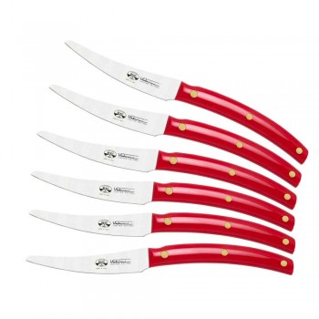 6 cuchillos de mesa Convivio Nuovo Berti en exclusiva para Viadurini - Alserio