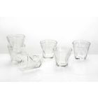 6 tazas de café con vasos arrugados en vidrio de diseño coloreado - Sarabi Viadurini