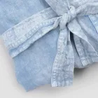 Albornoz de lujo de lino grueso con capucha Made in Italy - Palace Viadurini