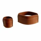 Accesorios de escritorio de cuero regenerado de 4 piezas hechos en Italia - Ebe Viadurini