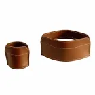 Accesorios de escritorio en cuero regenerado 5 piezas Made in Italy - Ebe Viadurini
