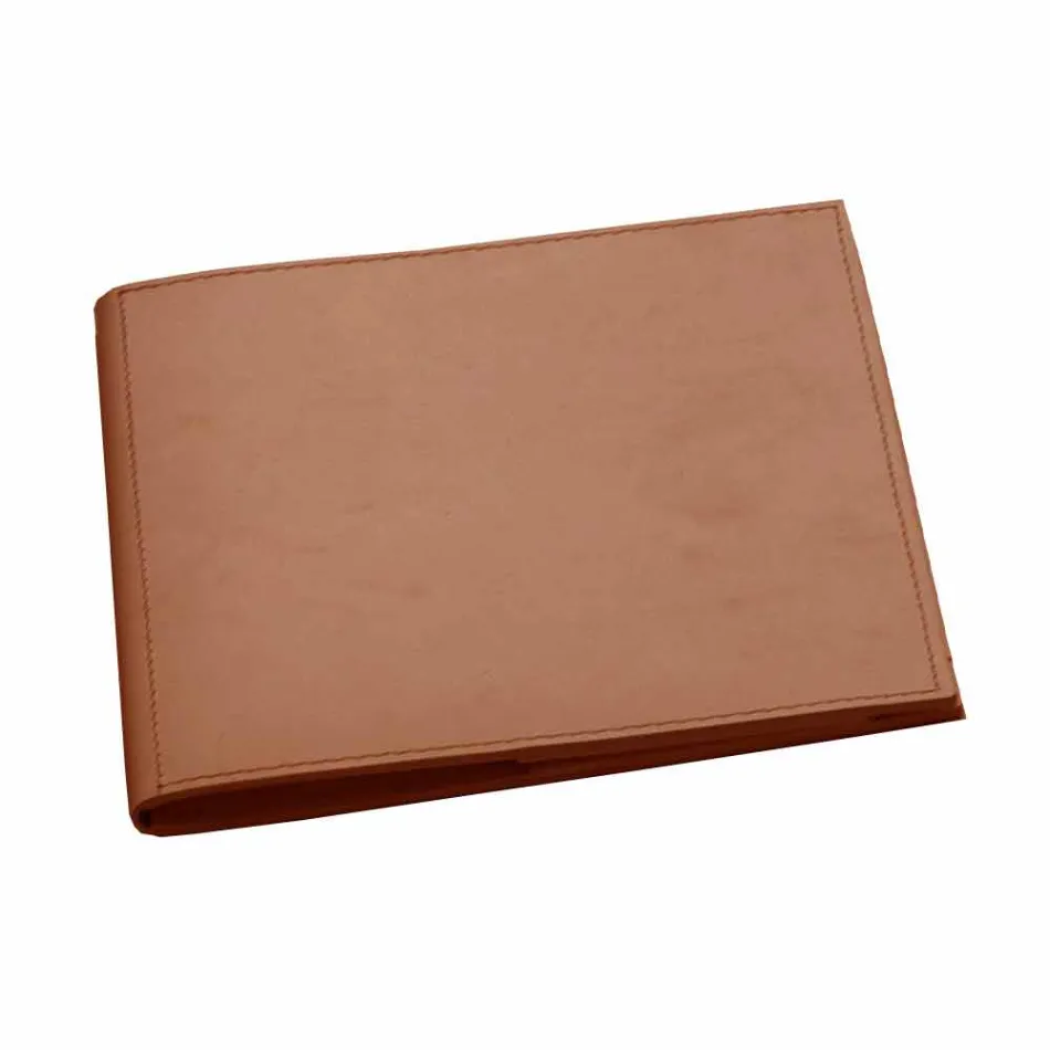 Accesorios de escritorio en cuero regenerado 5 piezas Made in Italy - Medea Viadurini