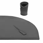 Accesorios de escritorio en cuero regenerado 5 piezas Made in Italy - Medea Viadurini